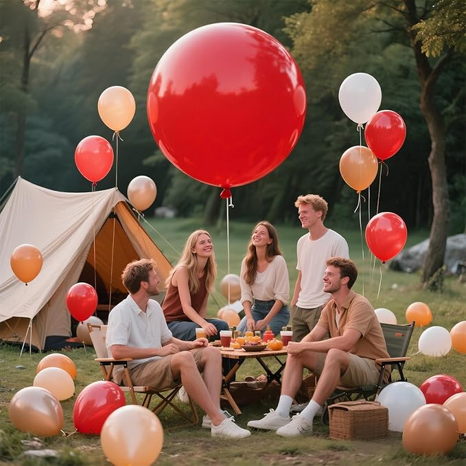 KAWKALSH Red Balloons, 9pcs 36 Inch Red Latex Balloons for Garland or Balloon Arch as Birthday Party Wedding Baby Shower Decorations