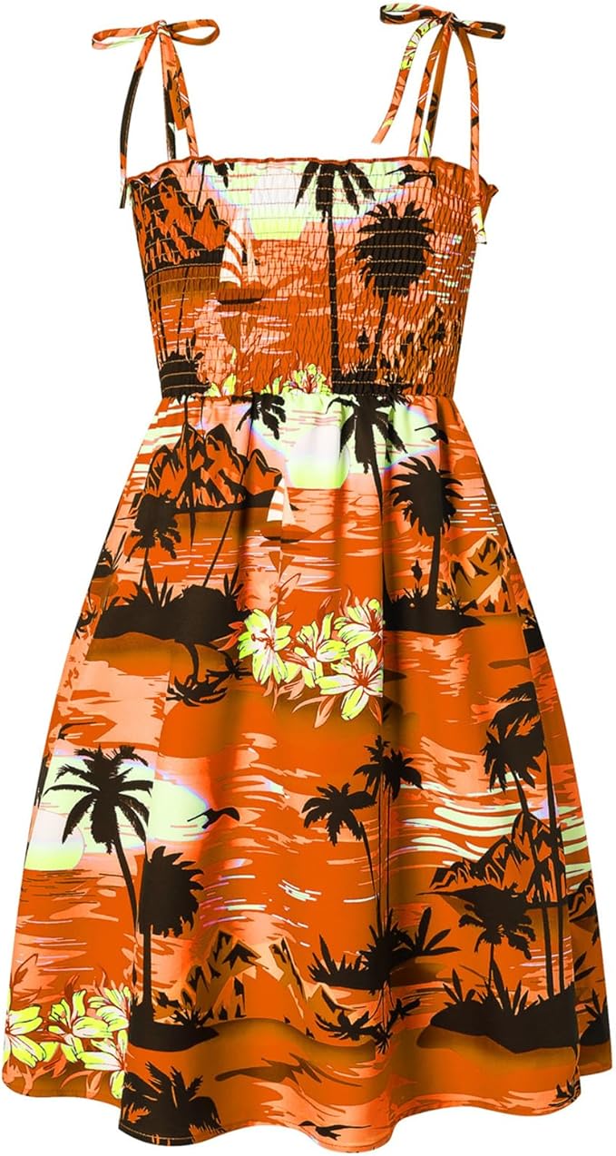 Cromoncent Matching Hawaiian Outfits for Family, Dad and Son Matching Luau Beach Tropical Shirts Mommy Daughter Tropical Sets