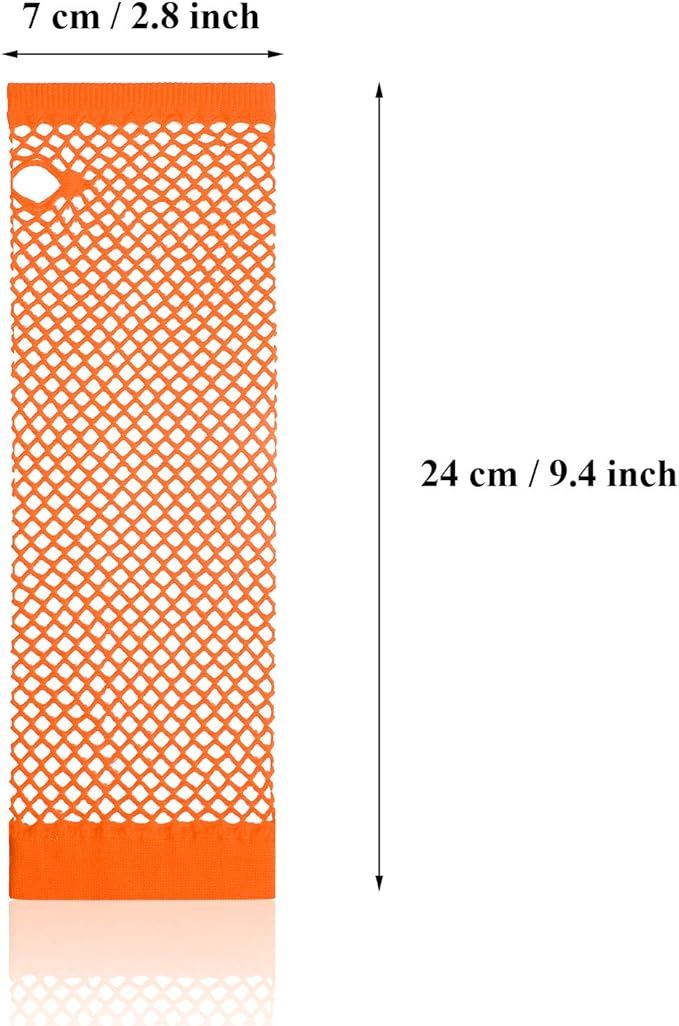TecUnite 12 Pairs Fishnet Gloves Fingerless Neon Gloves for Women Men 80s Party Costume Accessories Supplies