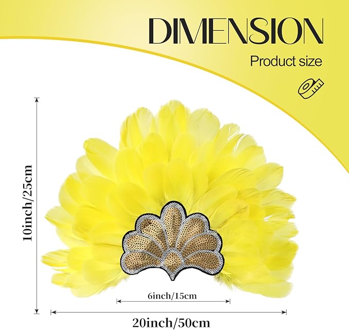 Women's Carnival Feather Headpieces Sequin Headdress for Wedding Masquerade Party Cosplay Feather Headbands