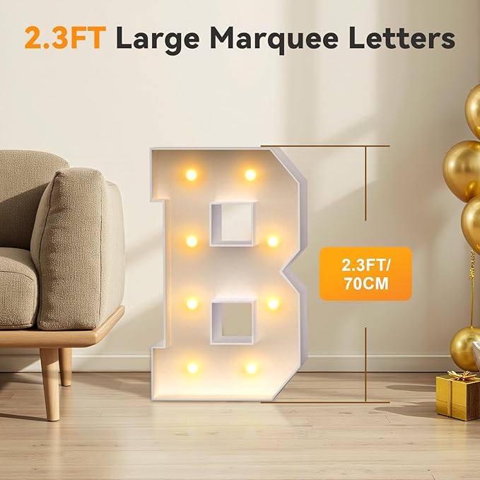 BABY Letters Baby Shower Decorations: Warm Marquee Light-up Letter 2.3FT Big Oh Letters for Baby Shower Sign for Gender Reveal Boys and Girls Party Decor Backdrop Block Boxes