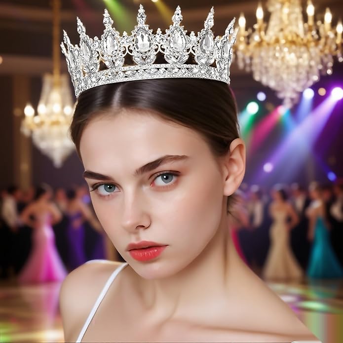 Crown Tiara for Women Queen Crown Rhinestone Wedding Crowns Birthday Tiara Women's Hair Accessories Costume Party Halloween Decor Prom Gifts