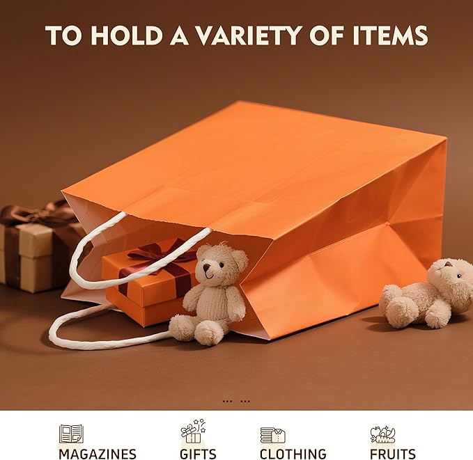 YEEHAW 24 Pack Small Gift Bags 5.8"×3.2"×8.25" Kraft Paper Bags with Handles, Party Favor Bags Bulk for Kids Birthday, Baby Shower, Crafts, Wedding, Party (6 Colors)