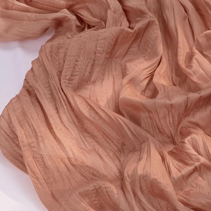Socomi Dusty Rose Fall Thanksgiving Cheesecloth Table Runner Boho Rustic Gauze 120 inch 10FT Cheese Cloth Runner for Wedding Party Baby Shower Birthday Home Decor Holiday Decorations