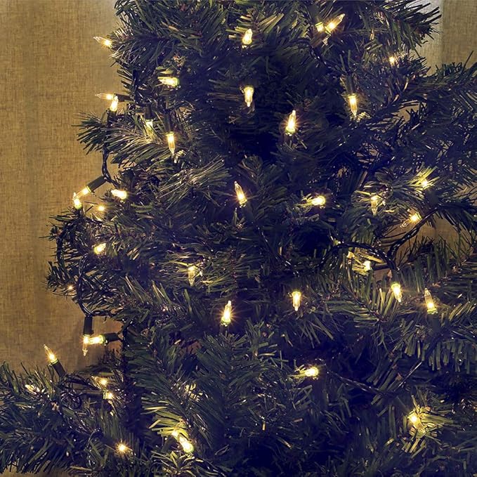 Clear Christmas String Lights 50 Count 13Feet Incandescent Bulb Mini Liahts for Indoor Xmas Tree Garland BirthdayWedding Party Festival Decoration, Green Wire