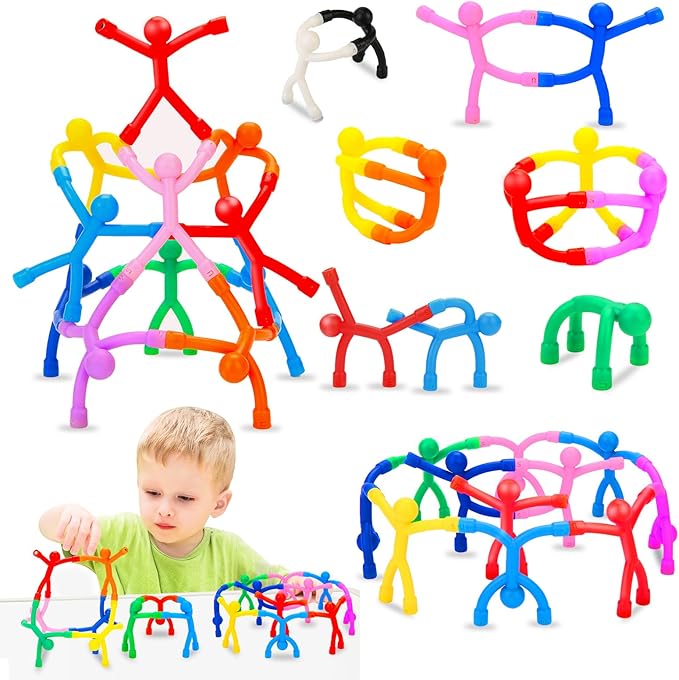 12Pcs Magnetic-People-Magnet-Men, Magnetic Travel Toys for Kids, Creative, Portable and Educational, Funny Magnets for Kids, Small Toys for Classroom Prizes, Easter Egg Stuffers, Office