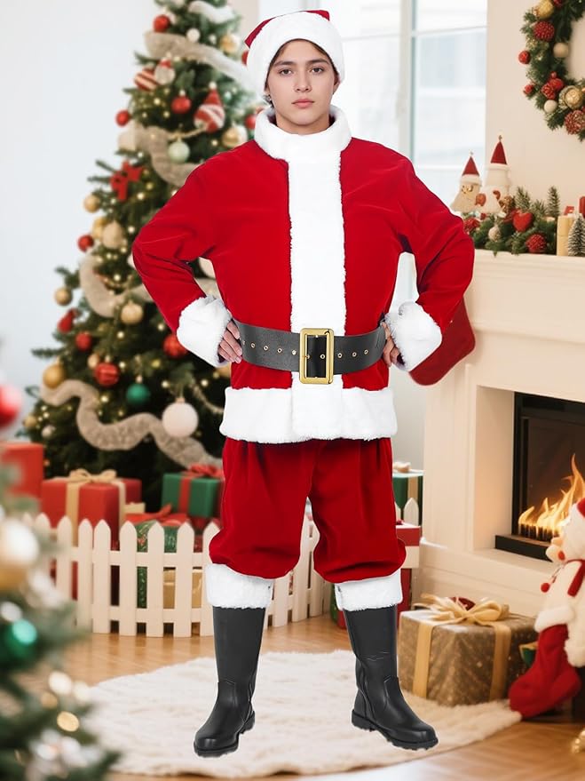 Santa Claus Fake Belly Padded Tummy - Men's Unisex Costume Prop for Christmas Halloween Cosplay Accessory Plus Size Stomach