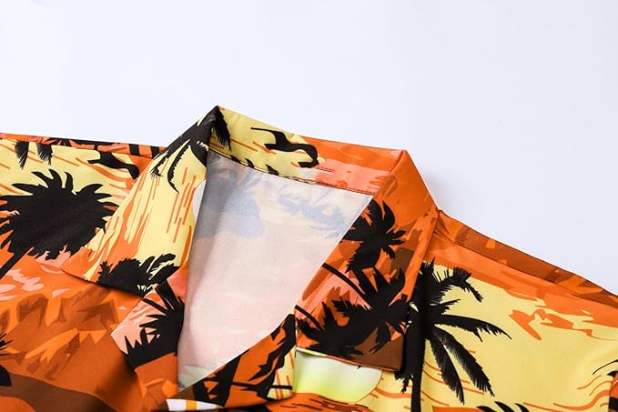 Cromoncent Matching Hawaiian Outfits for Family, Dad and Son Matching Luau Beach Tropical Shirts Mommy Daughter Tropical Sets