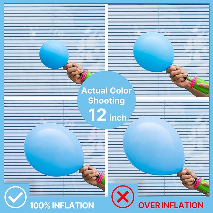PartyWoo Light Blue Balloons 50pcs 12 Inch Baby Pastel Blue Latex Helium Balloons for Baby Shower Wedding Gender Reveal Graduation Mermaid Birthday Pool Anniversary Beach Party Decorations Blue-Y20