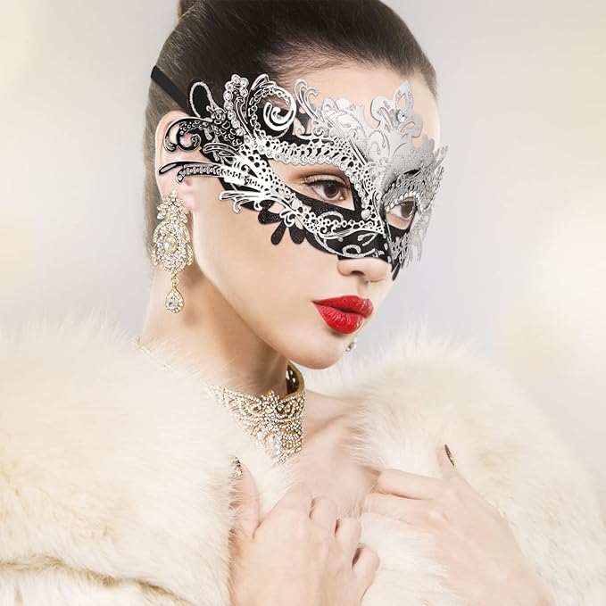 Coddsmz Couple Masquerade Mask Set - Venetian & Mardi Gras Mask for Women & Men