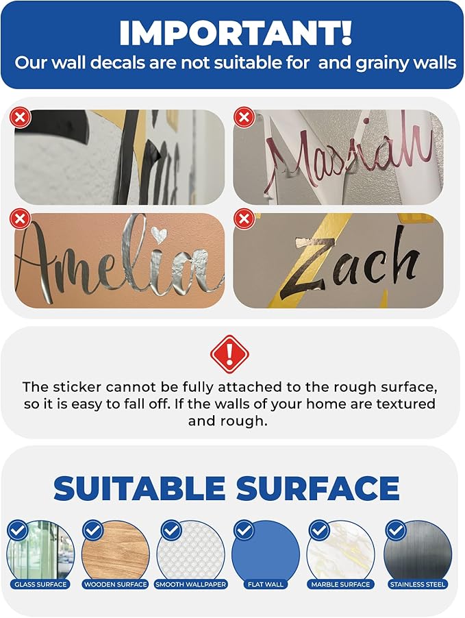 CRYPTONITE Personalized Sticker for Backdrops | Custom Vinyl Name Sticker for Birthday, Baby Shower, Nursery or Graduation | Choose Font & Size for Party Decor or Signage