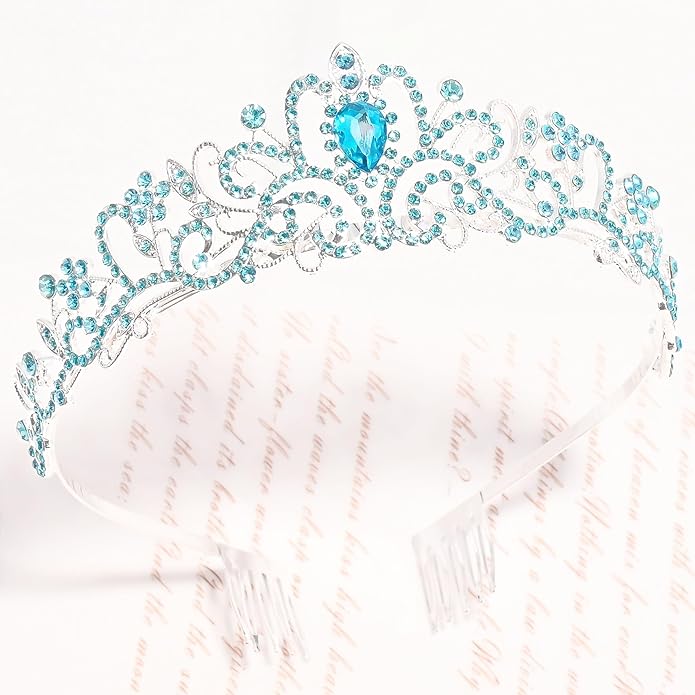 TAROSE Crowns for Women and Girls, Queen Crystal Gold Silver Tiaras with White Rhinestone and Combs, Goddess Crown for Wedding Bride Birthday Princess Bridal Shower Hair Accessories for Women