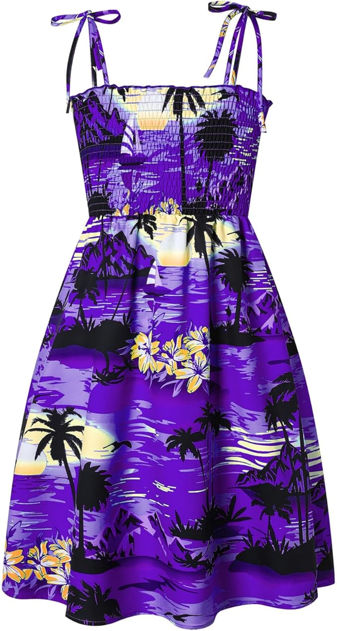Cromoncent Matching Hawaiian Outfits for Family, Dad and Son Matching Luau Beach Tropical Shirts Mommy Daughter Tropical Sets