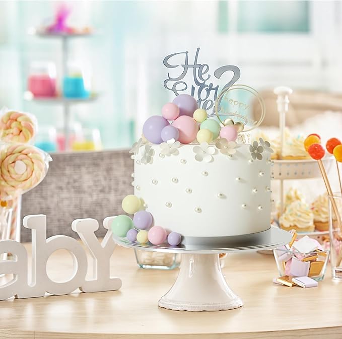 ASTARON 32 Pcs Ball Cake Topper Decorations Mini Balloons Cake Topper Sticks Foam Balls Cake Picks Cake Topper Balls Cake Decorations for Wedding Party Birthday Cake Toppers (Colorful)