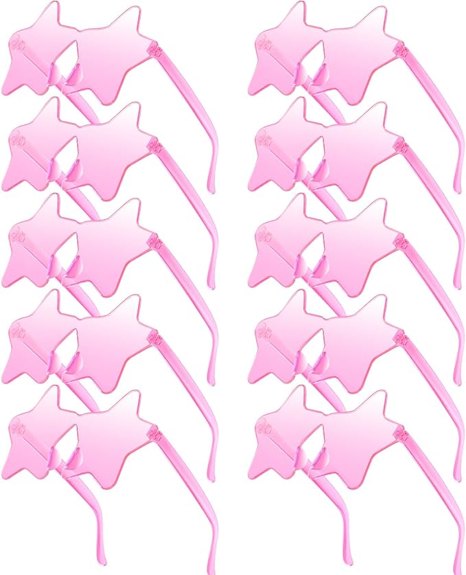 Morcheiong 10/20/30/40 Pack Star Sunglasses Colorful Rimless Sunglasses, Cool Pool Wedding Party Favor Pentagram Glasses