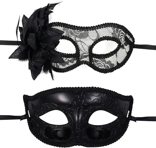 OIDEA Masquerade Mask for Couple - Roman Greek Venetian Mask Halloween Prom Party Costume Ball Mardi Gras Mask for Women Men