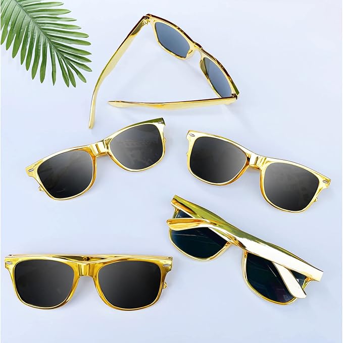 12 Pack Neon Colors Sunglasses Classic Retro Party Favors Sunglasses for Unisex Adult