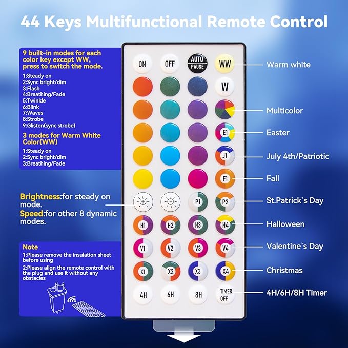 LitHome 164Ft 500 LED Color Changing Christmas String Lights, 35 Colors 9 Modes RGB Christmas Lights with Remote Timer, Dimmable Led String Light Outdoor Plug in, Xmas Tree Light Indoor Party Decor