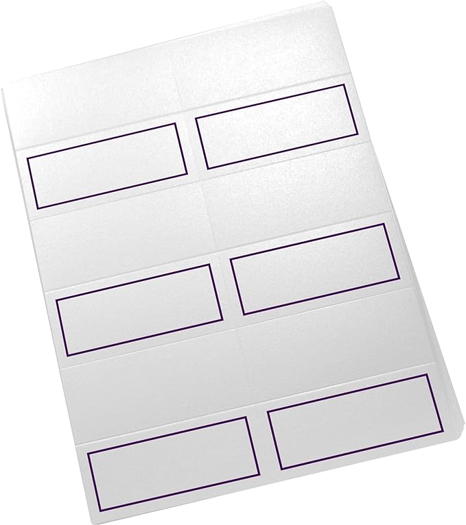 Single Line Border Printable Place Cards, Eggplant (Choose Color), Set of 150 (25 Sheets), Laser & Inkjet Printers - Wedding, Party, Dinner, and Special Events - Made in the USA