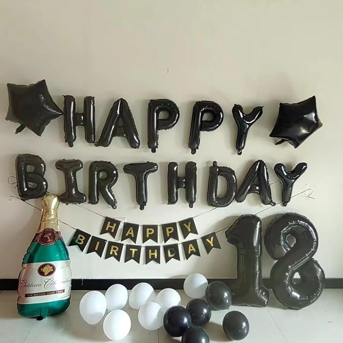 40 inch Black 8 Number Balloon Giant Foil Helium Balloons Black Large Digital Balloon 8 Number 8 Balloons for 8th Birthday Party Decorations Anniversary Events Decoration Supplies