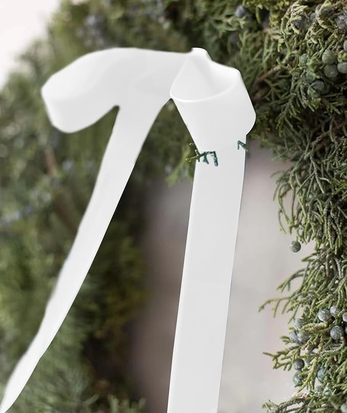 White Velvet Ribbon 1.5'' 25 Yards for Christmas Tree, Gift Wrapping, Flower Bouquet, Wreath Decorations, Bow Making