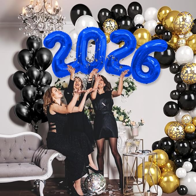 2026 Balloons, 40 Inch 2026 Number Balloons Royal Blue 2026 Balloon Large Foil New Year Balloon Numbers 2026 Mylar Baloons for Birthday Christmas Graduation New Years Eve Party Supplies Decorations