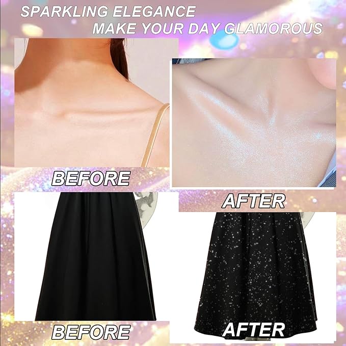 Body Glitter Spray - Pink Sparkling Shimmer for Hair,Clothing & Face Long-Lasting,Quick-Drying Loose Shimmer Hairspray Temporary Shiny Mist for St. Patrick's Day, Festival, Rave, Party, Prom Supplies