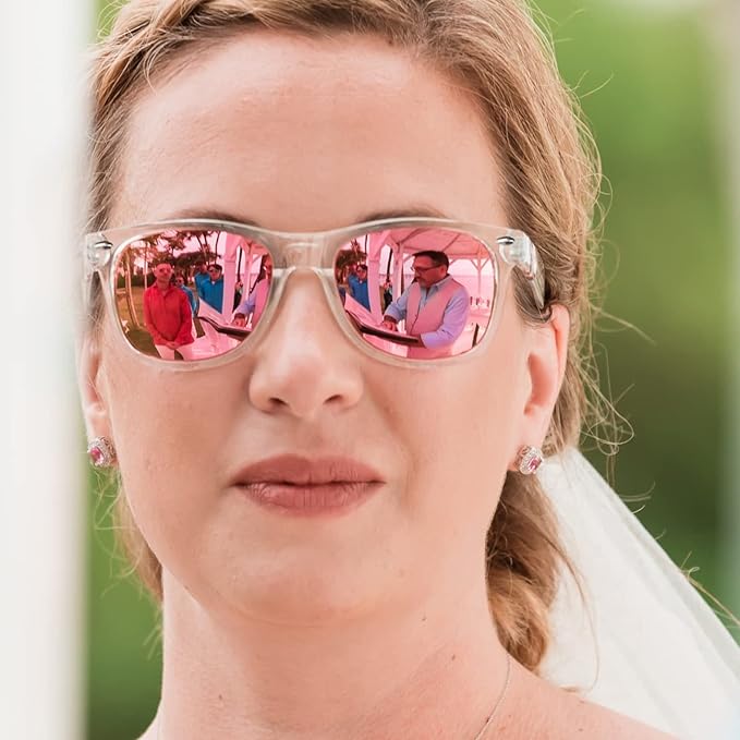 10/20 Pack Colored Sunglasses Mirrored Lens Bulk Party Glasses Classic Eyewear Birthday Beach Pool Unisex Adults