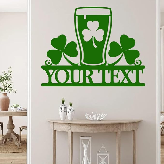 Custom LED Irish Pub Sign - Personalized Metal Wall Art for Bar, Tavern, Basement, Man Cave, St. Patrick’s Day Decor, Unique Gift for Men, Dad, Grandpa, Beer Enthusiasts