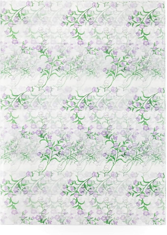TINYFUTURE 100 Sheets Flower Gift Wrapping Tissue Paper Recyclable Greenery Botanical Packaging Bag for Wedding Birthday Showers Art Craft Party Favor Decoration