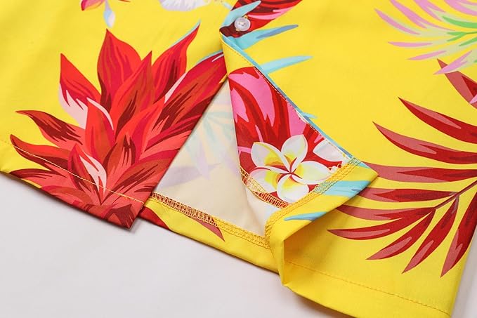 Cromoncent Matching Hawaiian Outfits for Family, Dad and Son Matching Luau Beach Tropical Shirts Mommy Daughter Tropical Sets