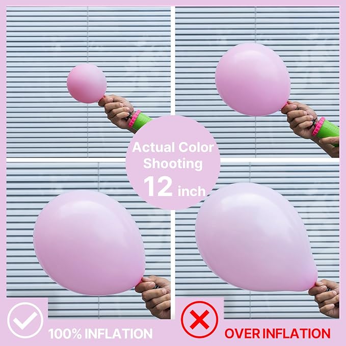 PartyWoo Baby Pink Balloons 50pcs 12 Inch Pastel Light Pale Pink Latex Helium Balloons for Anniversary Wedding Baby Shower Gender Reveal Butterfly Princess Birthday Party Decorations Pink-Q04