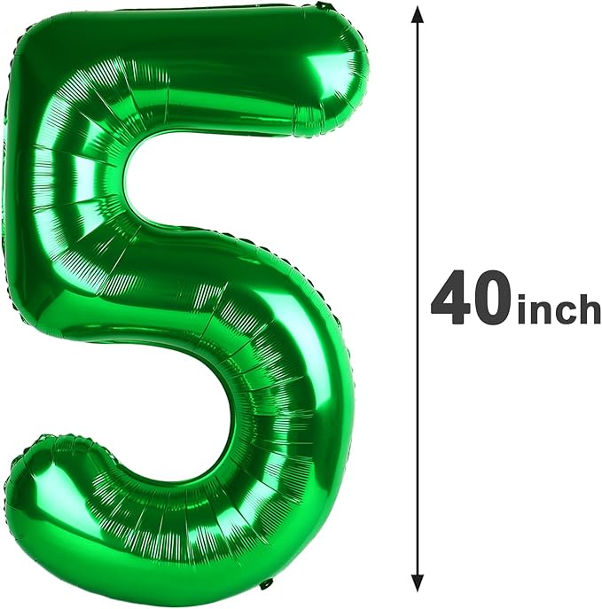 Green 40 Inch Large Number 25 Birthday Balloon, 25 Birthday Celebration Decorations, Foil 25 Mylar Helium Number 25 Balloons Anniversary Party Supplies