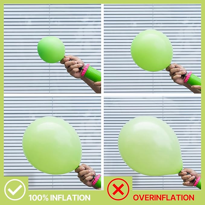 PartyWoo Lime Green Balloons 100pcs 5 Inch Light Green Latex Helium Balloons for Graduation Wedding Baby Shower Anniversary Birthday Dinosaur Jungle Golf Football Theme Party Decorations Green-Y6