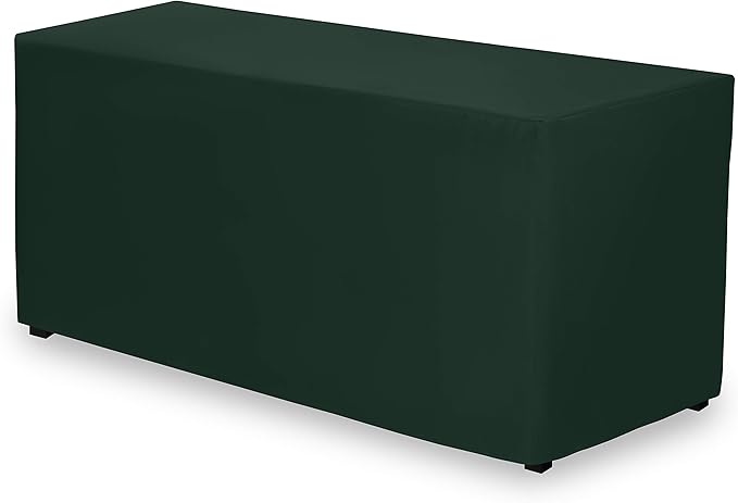 Gee Di Moda Fitted Tablecloth - 48 x 30 Inch Hunter Green Fitted Table Cloth for 4 Foot Rectangle Table - Heavy Duty Washable Fabric - for 4 Ft Buffet Table Holiday Party Dinner Wedding & Trade Show