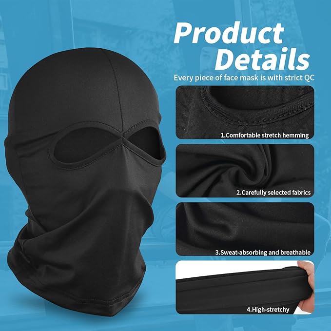 YESLIFE Ski Mask, Balaclava Face Mask for Boys and Girls – Cosplay Costume Accessory for Halloween Party