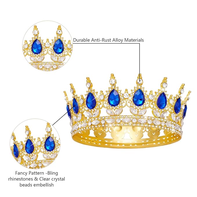 Queen Crown Rhinestone Wedding Crowns and Tiaras for Women Costume Party Hair Accessories Princess Birthday Crown Crystal BridalCrown