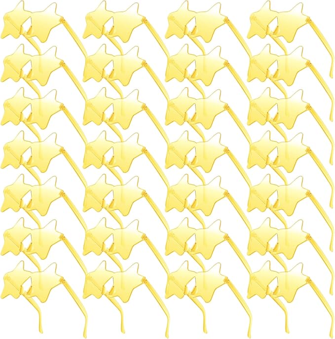 Morcheiong 10/20/30/40 Pack Star Sunglasses Colorful Rimless Sunglasses, Cool Pool Wedding Party Favor Pentagram Glasses