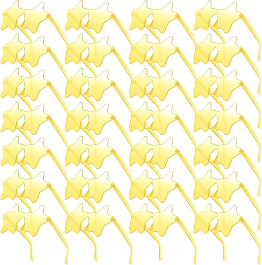 Morcheiong 10/20/30/40 Pack Star Sunglasses Colorful Rimless Sunglasses, Cool Pool Wedding Party Favor Pentagram Glasses