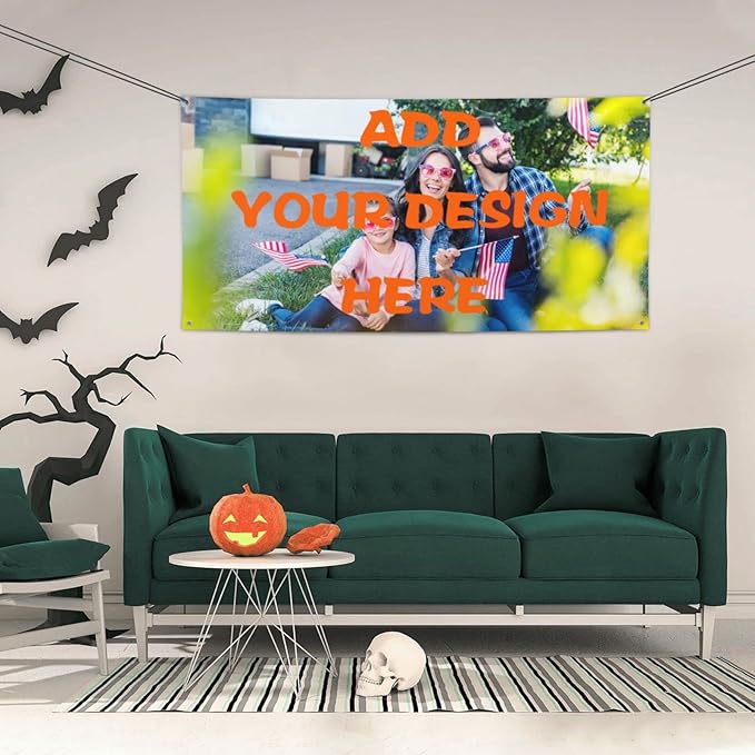 Custom Banners And Signs Customize With Photo Logo Text Personalized Banner For Parties Business Birthday Graduation Indoor Outdoor 24 X 47 Inch And 35 X 71 Inch