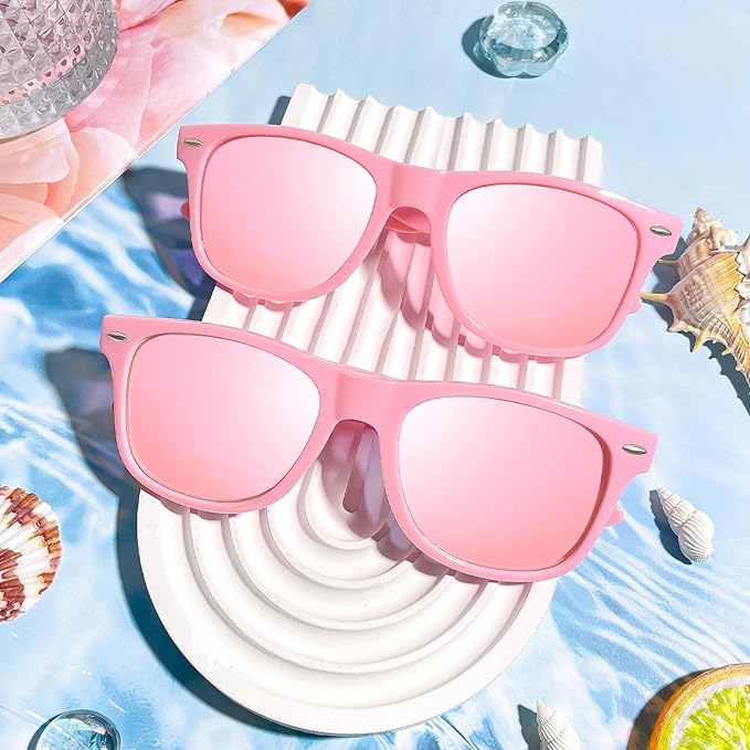Pibupibu 10/20 Pack Neon Sunglasses for Women Men Bulk, Wholesale 80s Retro Colorful Mirrored Party Glasses Adult Unisex