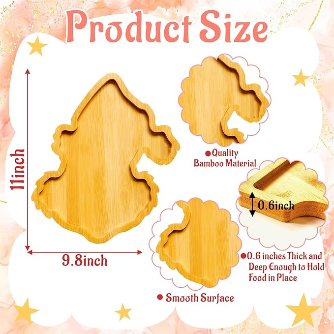 1 PCS Wooden Christmas Serving Trays Christmas Charcuterie Boards for Food Fruit Xmas Serving Platters for 2026 New Year Party Supplies Fillable Holiday Dish Plates for Party Home Tabletop Decoration