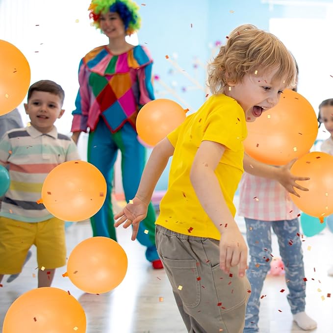 24 Pcs Orange Punch Balloons Bounce with Rubber Band Handle Punching Balloon Heavy Duty for Birthday party favors, Kids (Orange)