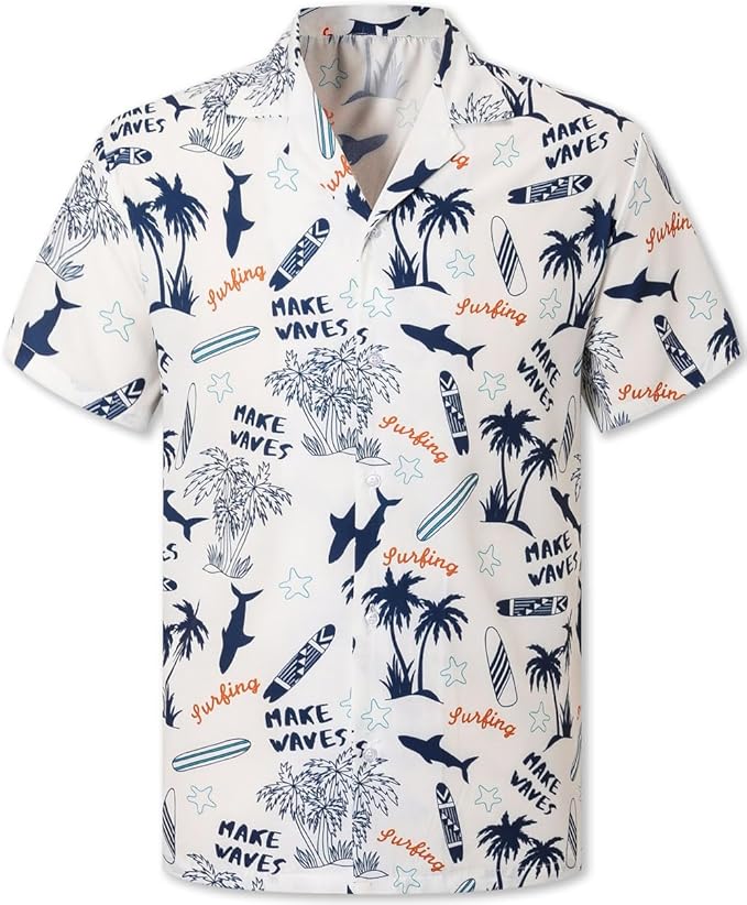Cromoncent Matching Hawaiian Outfits for Family, Dad and Son Matching Luau Beach Tropical Shirts Mommy Daughter Tropical Sets