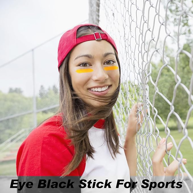 MEICOLY Orange Face Body Paint Stick for Halloween SFX Pumpkin Tiger Lion Cosplay Makeup,Orange Face Paint for Adults and Kids,Waterproof Eye Black Stick for Baseball Softball Football Lacrosse