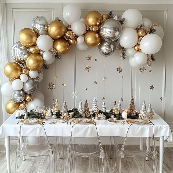Gold Balloons 60 PCS Metallic Gold Balloons 12 Inch Gold Metallic Balloons for Balloon Garland Balloon Arch as Birthday Party Baby Shower Bridal Shower Christmas Party Decorations