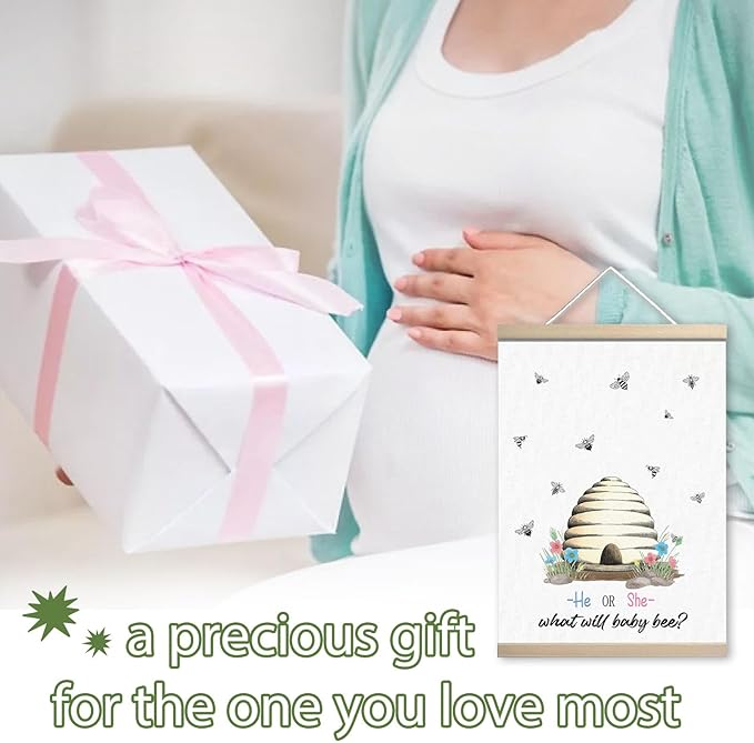 Bumble Bee Gender Reveal Party, Bee Baby Shower Finger Print Tree, Guess The Gender Thumb Print Tree, Gender Vote, What Will Our Honey Bee