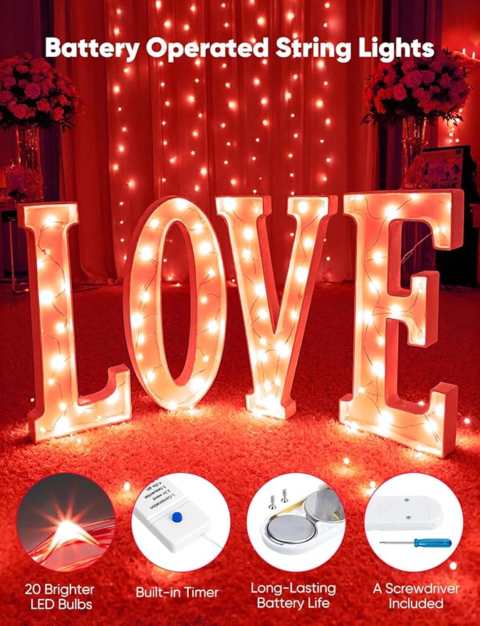 Minetom 20 Pack Fairy Lights Battery Operated String Lights, 8 Modes & Timer, 7ft 20LED 6 Colors Waterproof Silver Wire Twinkle Lights, Firefly Starry Moon Lights for Mason Jars DIY Christmas Wedding