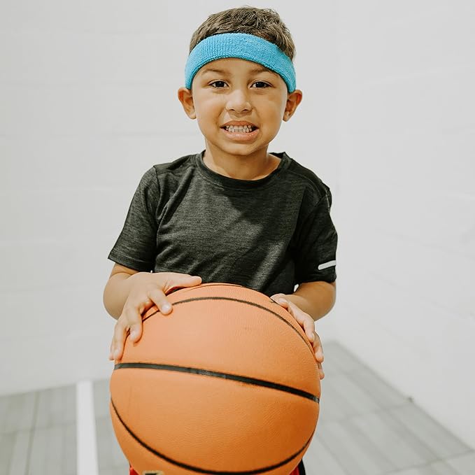 Suddora Toddlers Headbands, Sports Sweatbands for Kids, Non-Slip and Lightweight Fabric Bands for Youth Basketball, Soccer, and Tennis, Moisture-Wicking Bands for Cosplay & Costumes