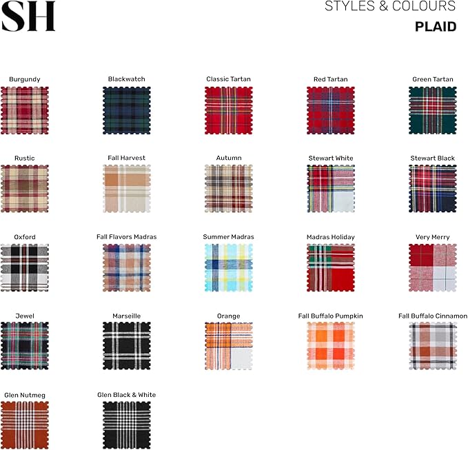 Solino Home Linen Plaid Table Runner 60 Inches - 100% Pure Linen Fall Harvest Short Table Runner 14 x 60 Inch Ideal for Dresser and Coffee Tables - Autumn, Thanksgiving, Holiday